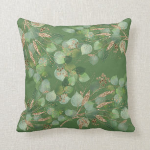 SAGE GREEN & GOLD EUCALYPTUS DOPPELSIEDLUNG Kissen