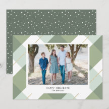 Sage Green & Gold Gingham Kariert Foto
