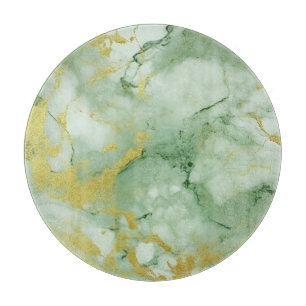 Sage Green Gold Marmor Schneidebrett