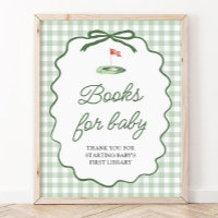 Sage Green Golf Bow Babyparty Toilettenpapier-Raff