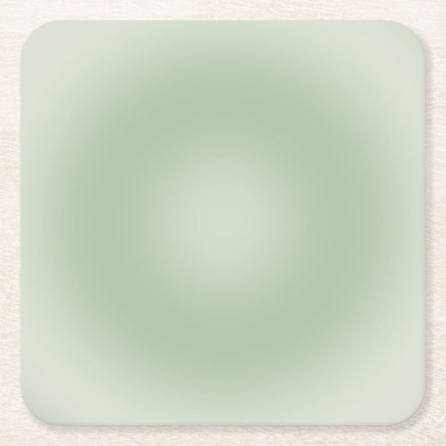 Sage Green Gradient Aura Rechteckiger Pappuntersetzer (Vorderseite)