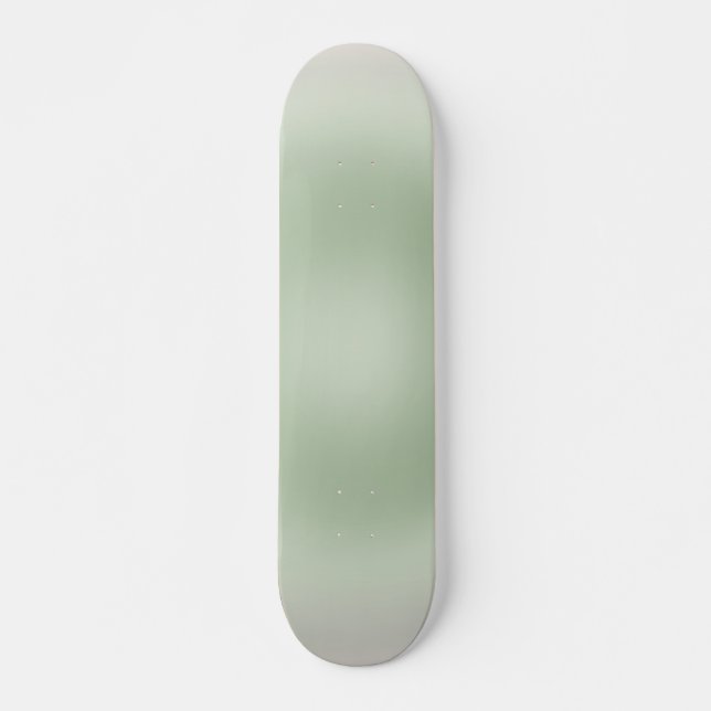 Sage Green Gradient Aura Skateboard (Vorne)