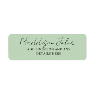 Sage Green Hand Letter