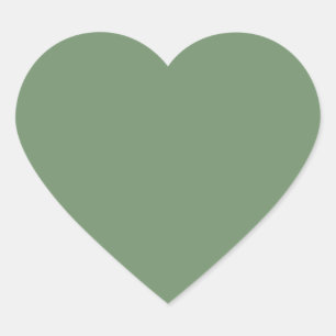 Sage Green Heart Sticker