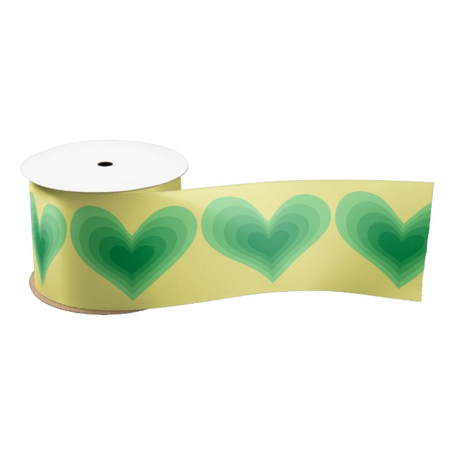 Sage Green Heart Thunder_Cove Satin Ribbon Satinband (Spule)