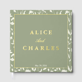 Sage Green Hochzeitsbuch Gästebuch