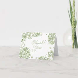 Sage Green Hydrangea Thank You Card Dankeskarte