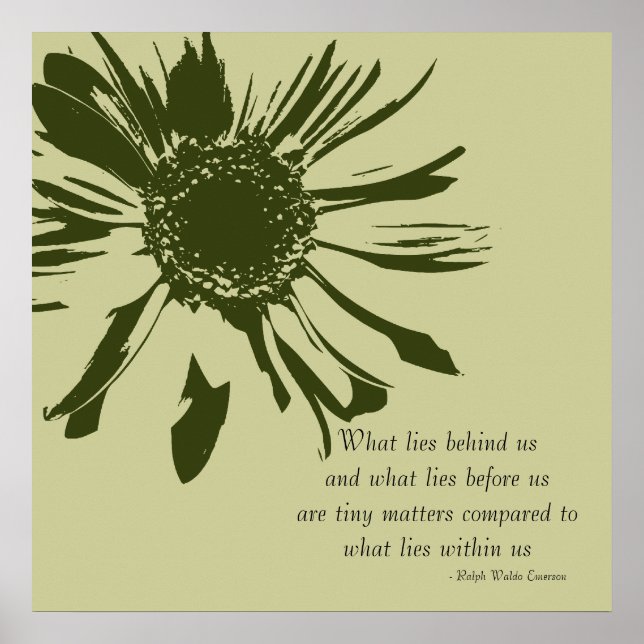 Sage Green Inspiration Floral Poster (Vorne)
