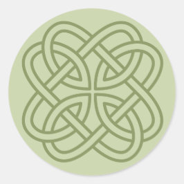 Sage Green Irish Celtic Liebe Knot Umschlag Aufkle Runder Aufkleber