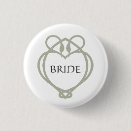 Sage Green Irish Celtic Swan Bride Button