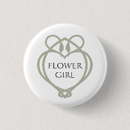Sage Green Irish Celtic Swan Liebe kennt Blume Gir Button