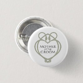 Sage Green Irish Celtic Swan Mutter der Groom Button
