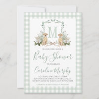 Sage Green Labrador Baby Showroom Preppy Gingham