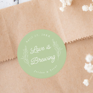 Sage Green Love est brasser Sticker Café Faveur