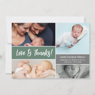 Sage Green Love et Merci Photos Baby shower