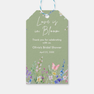 Sage Green Love is in Bloom Brautparty Geschenkanhänger
