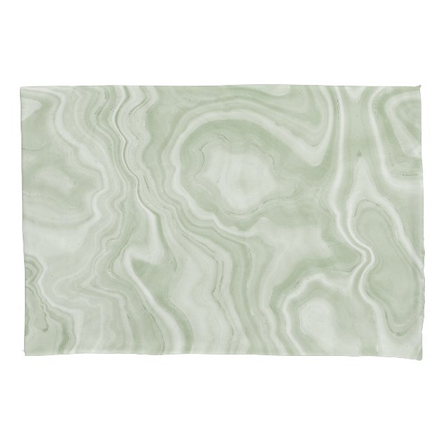 Sage Green Marble Kissenbezug (Vorderseite)