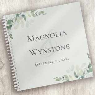 Sage Green Mariage Eucalyptus Green Livre d'or