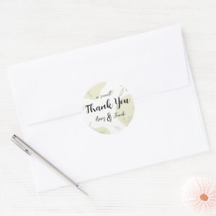 Sage Green Mariage Merci Stickers