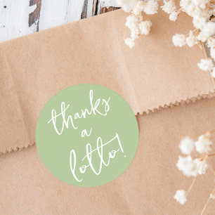 Sage Green Merci un Sticker Lotto