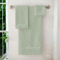 Sage Green Minimaliste Moderne Monogramme Élégant