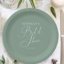 Sage Green Minimalistisch Calligraphy Brautparty