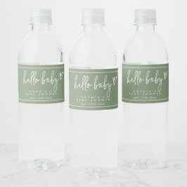 Sage Green Minimalistisch Modern Boho Babydusche
