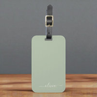 Sage Green Minimalistisch Modern Monogram Elegant