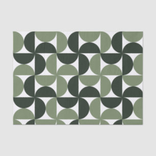Sage Green Mitte Jahrhundert Modernes Muster Seidenpapier