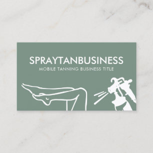 Sage Green Modern Body Tan Spray Visitenkarte