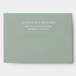 Sage Green Modern Custom Wedding 5.25x7.25