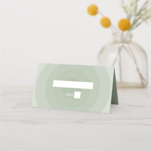 Sage Green Modern Monogram Wedding Platzkarte