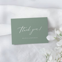 Sage Green moderne Drehbuch minimalistische Hochze