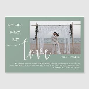 Sage Green Moderne Mini Script Magnet photo