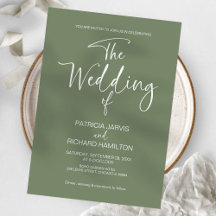 Sage Green Moderne Minimalistische Hochzeit