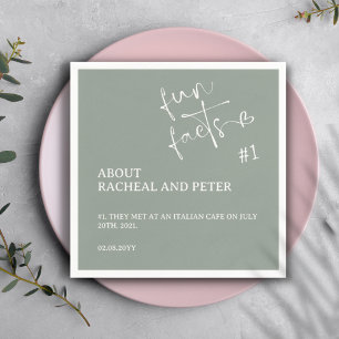 Sage Green Moderne Minimalistische Skriptspinne Fa Serviette