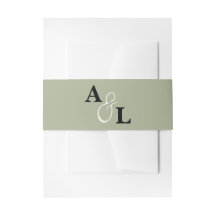 Sage Green Monogram Ampersand Personalisiert Hochz