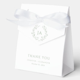 Sage Green Monogram Wedding Geschenkschachtel