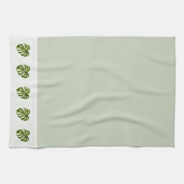 Sage Green Monstera Botanical Decor Minimal Art Geschirrtuch