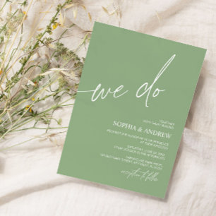 Sage Green Nous faisons minimaliste Faire-part de