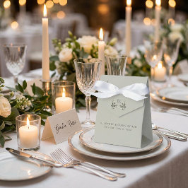 Sage Green Olive Branch Monogram Wedding Geschenkschachtel