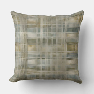 Sage Green Olive Dusty Blue Farmhouse Kariert Kissen
