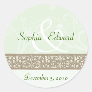 Sage Green Ornamental Frieze Sticker