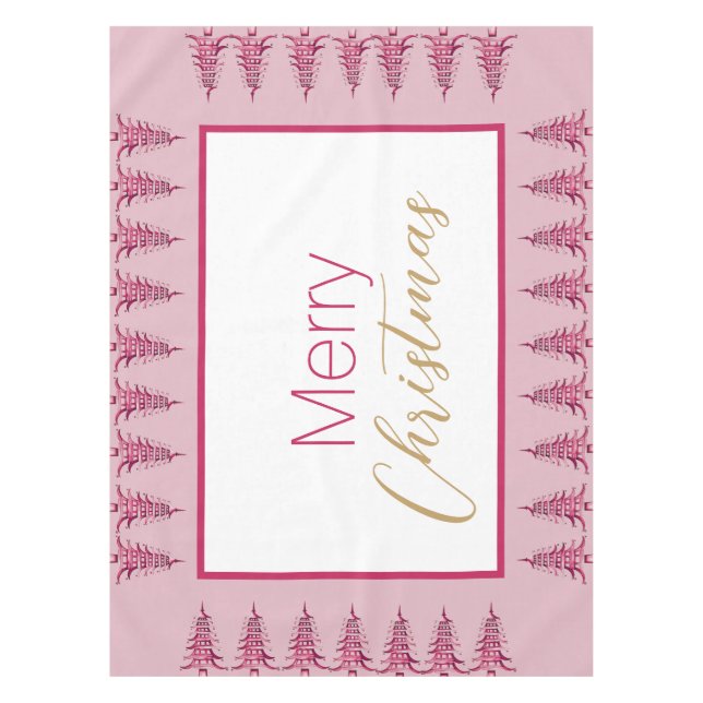 Sage green Pagoda Weihnachtsbaum Tablecloth Tischdecke (Vorderseite)