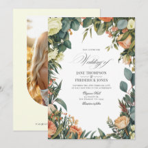 Sage Green, Peach, and Cream Floral Wedding