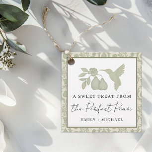 Sage Green Perfect Pear Favor Tag Sweet Leckerei Geschenkanhänger