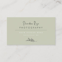 Sage Green Personalisiert Botanic Business Card Visitenkarte