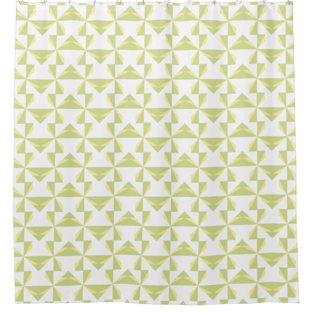 Sage Green Pinwheel Duschvorhang (Vorderseite)