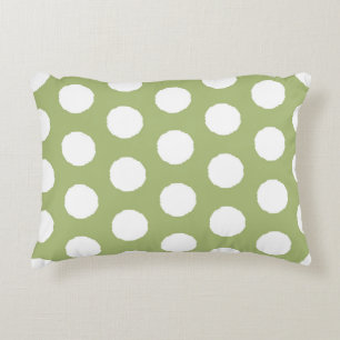 Sage Green Polka Dots Dekokissen