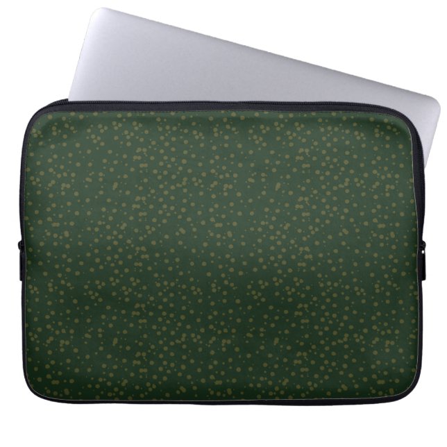 Sage Green Polka Dots Modern Pattern Laptopschutzhülle (Vorderseite)